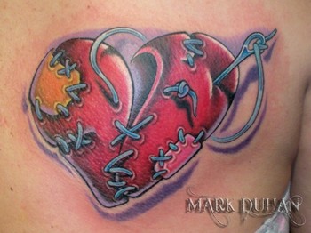 Tattoos - STITCHED HEART